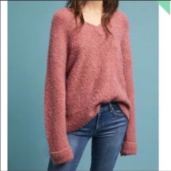 Anthropologie Sweaters - Anthropologie Fuzzy Oversized Wool Sweater